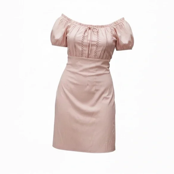 Lulus Wisteria Blush Pink Embroidered Mini Dress Size Small - Picture 10 of 13